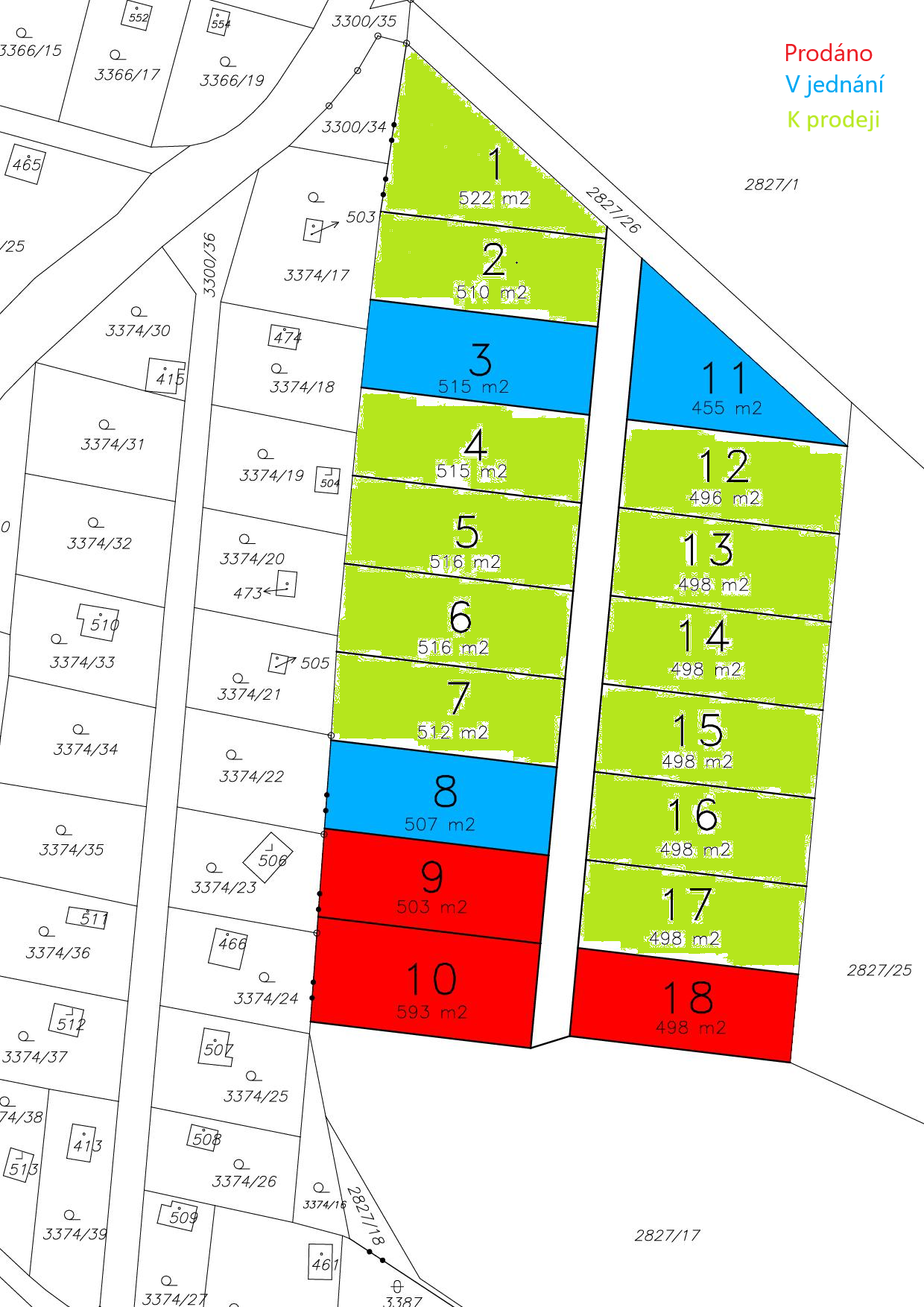 MORAVSKÁ TŘEBOVÁ - PRODEJ ZAHRÁDEK U BORŠÁKU
